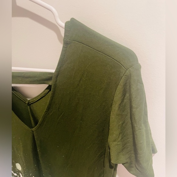 Spring mini green dress - Picture 2 of 5